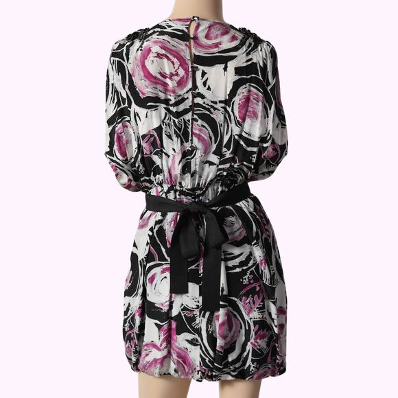 ROBERT RODRIGUEZ Floral Print Mini Silk Dress - Picture 5 of 8